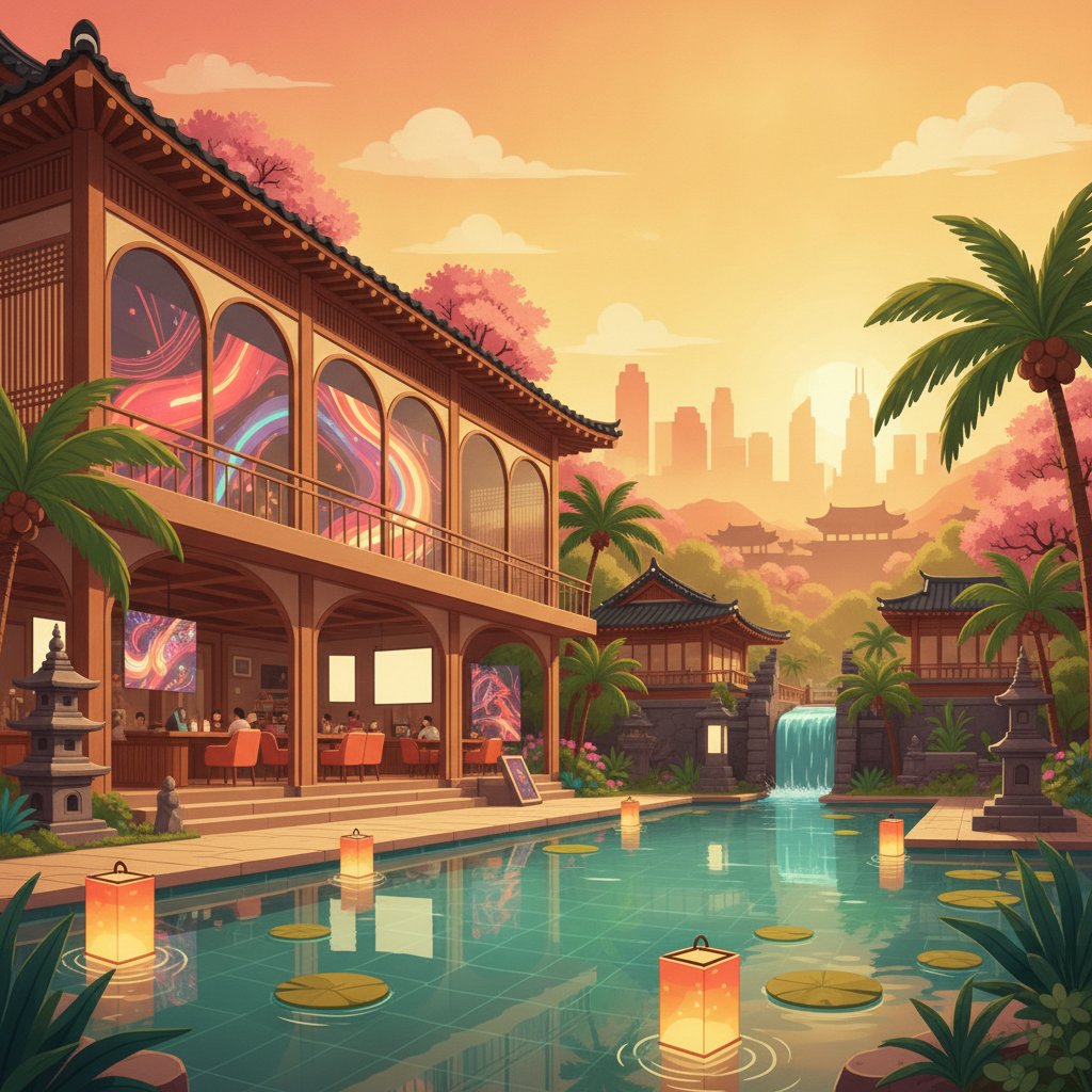 ab Cafe At Bali: Gangnam Resort Vibe and Digital Art