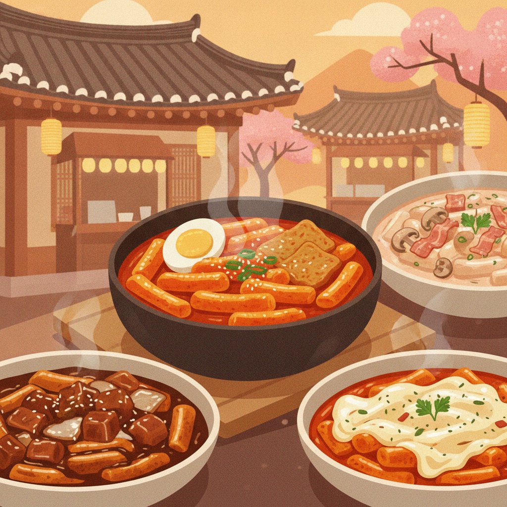 Types of Korean Tteokbokki From Classic Street Food to Rose