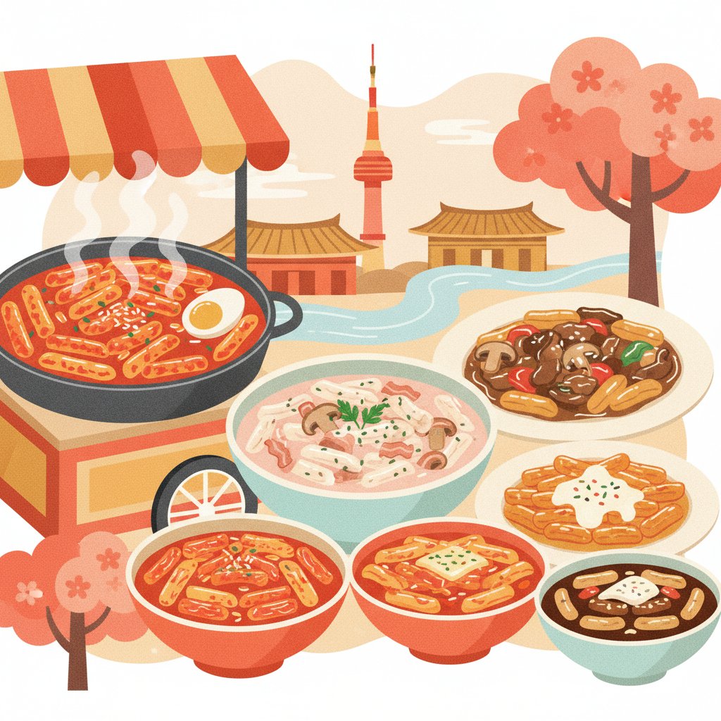 Types of Korean Tteokbokki From Classic Street Food to Rose